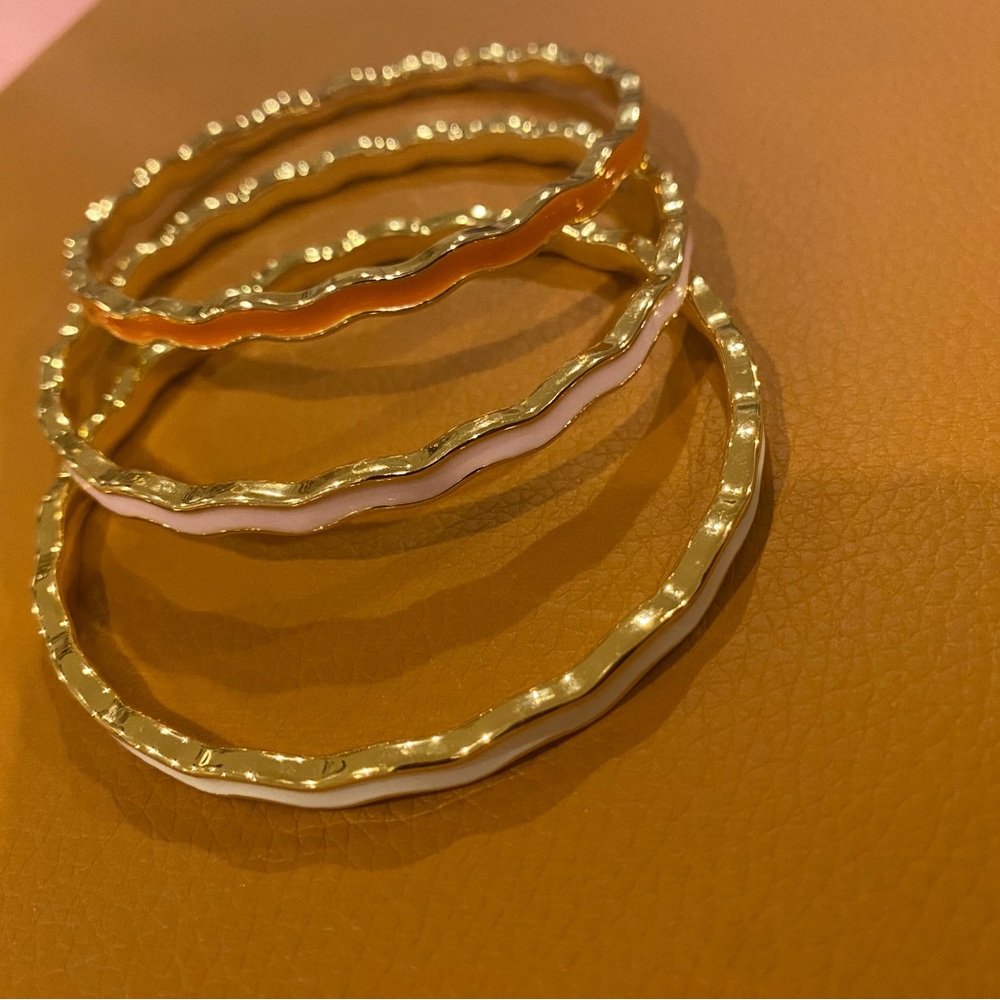 Elegant Gold Muti-Colored Bangle Set